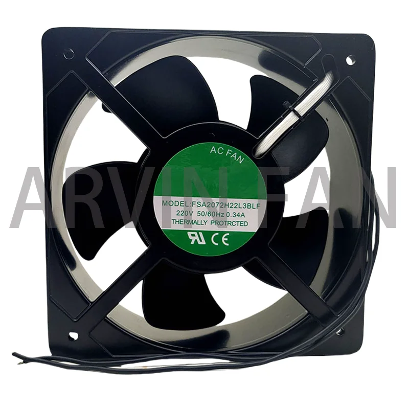 FSA2072H22L3BLF 220V 20572 0,34A Ventilador de fluxo axial com estrutura de alumínio de alta temperatura e alto volume de ar