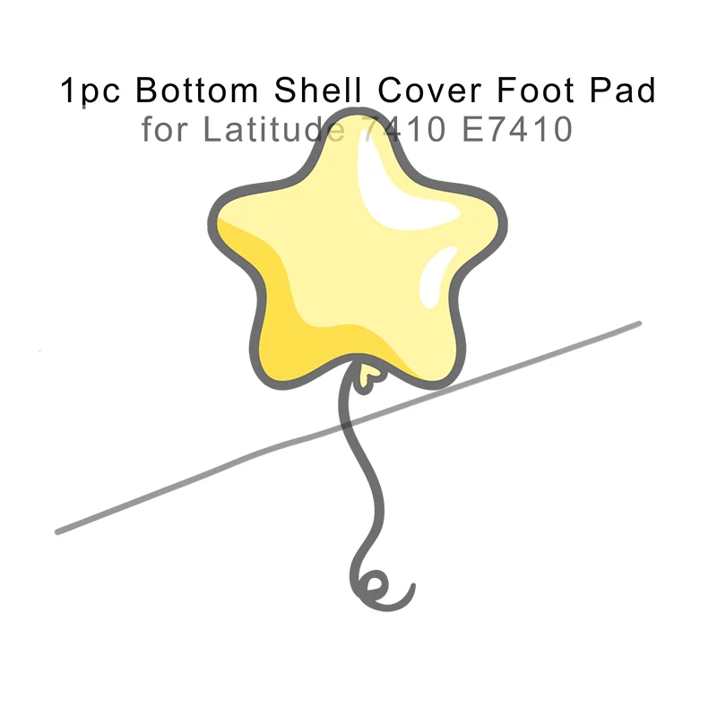 

1 шт., нижняя часть корпуса, резиновая полоса, сменная подставка для ноутбука Latitude 7410 E7410, нескользящий бампер, полоски для ног