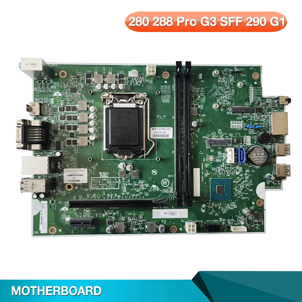 For HP Bd Sys 280 288 Pro G3 SFF 290 G1 Desktop Motherboard L17655-001 942033-001  17519-1