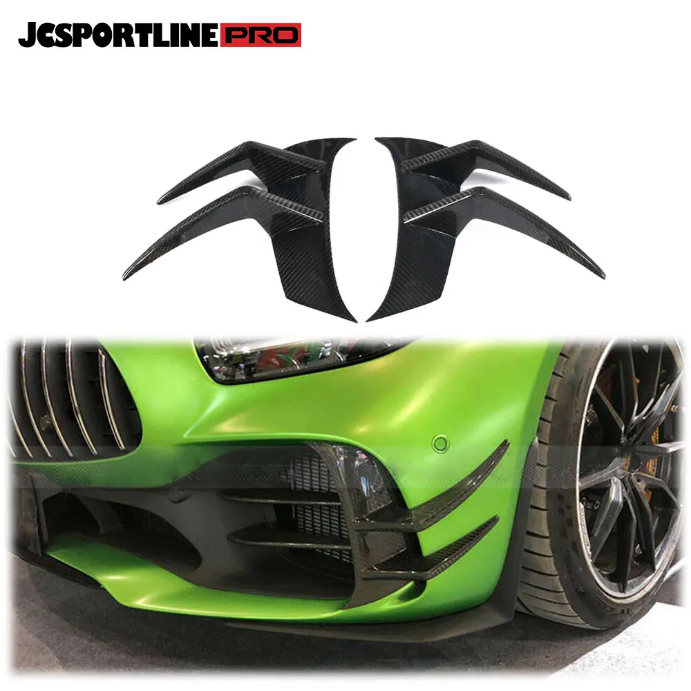 

Fits for Mercedes Benz AMG GT R 16-19 Carbon Fiber Front Bumper Splitters Side Fins (Fits: AMG GT R)