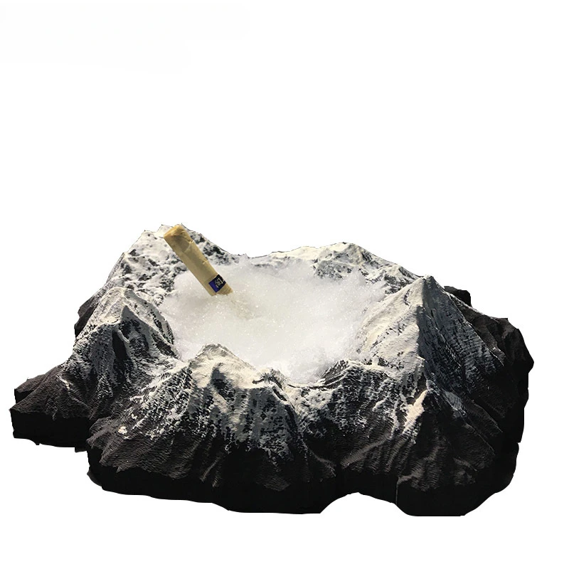 Dongguan Hand-Made Cement Gypsum Decorative Ash Tray Snow Mountain Lake Ashtray Bed and Breakfast Teahouse Bar Decoration