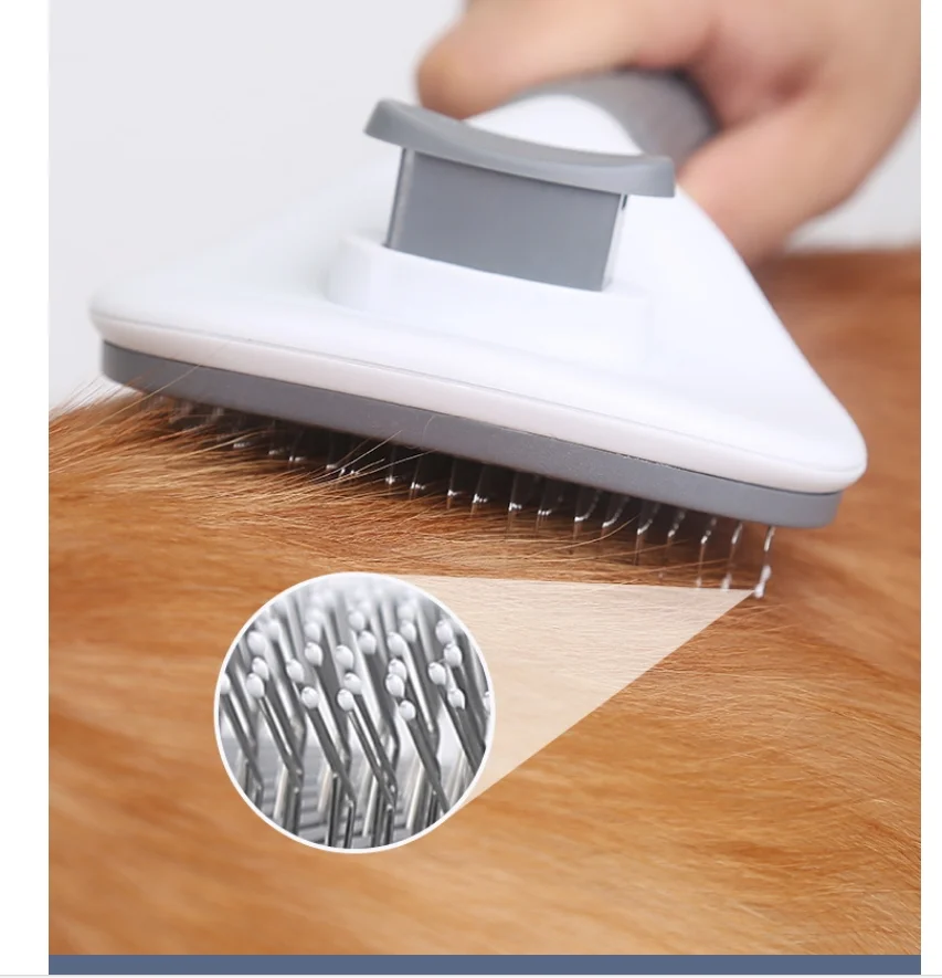 

New Dogs Brush Cat Comb Self Cleaning Pets Hair Remover Brush For convenient Grooming Tools Pets Dematting Comb Dogs Accessories