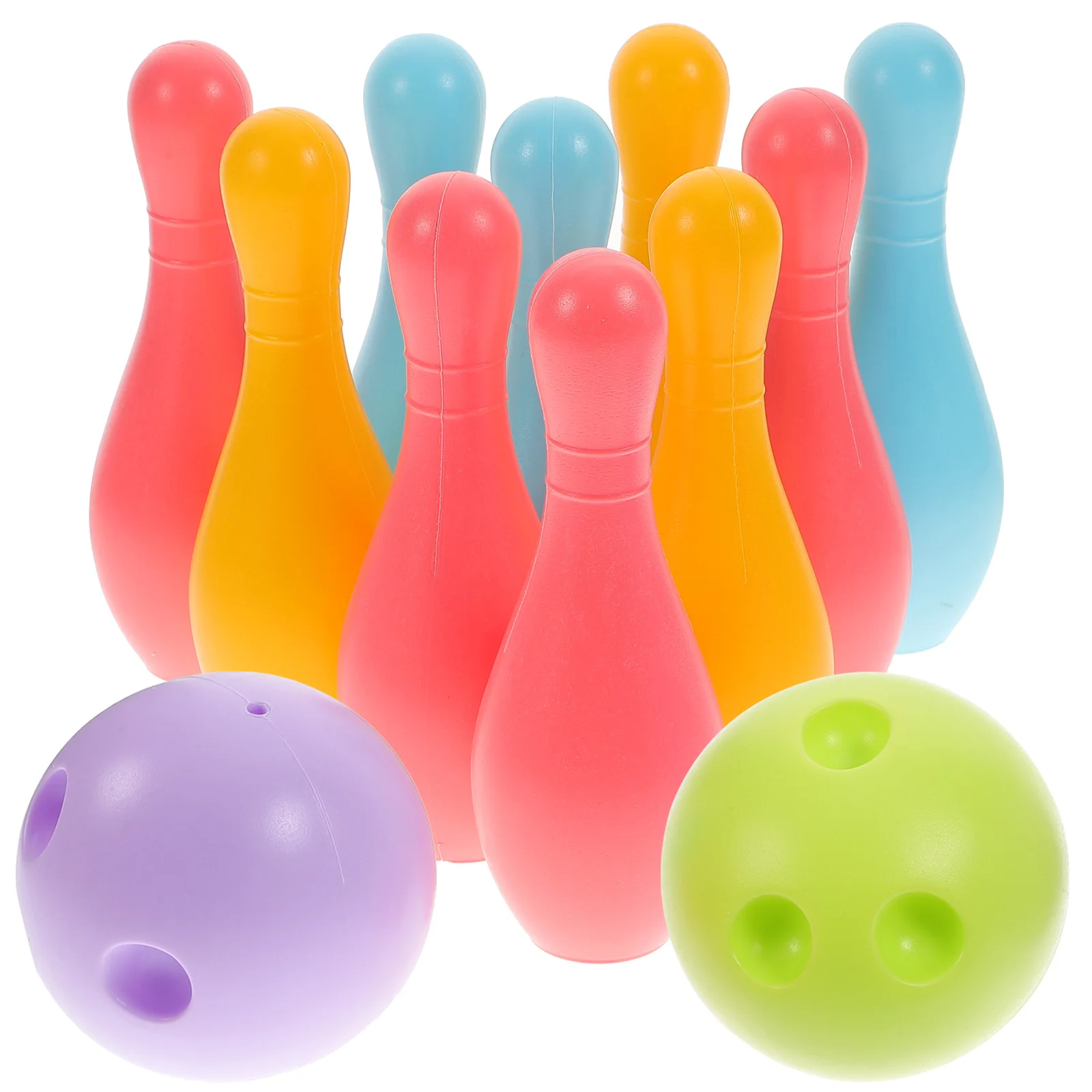 1 conjunto crianças brinquedos de boliche plástico gutterball educacional engraçado bola de boliche brinquedos para crianças (cor aleatória)