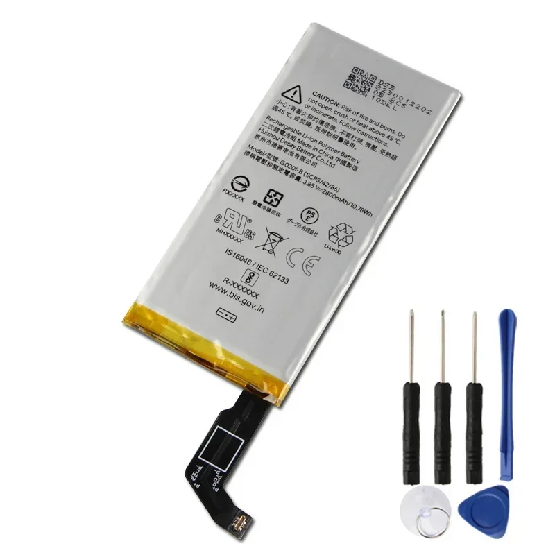 

Replacement Battery G020I-B For Google Pixel 4 Phone Battery 2800mAh High Quality Batteries With Tool
