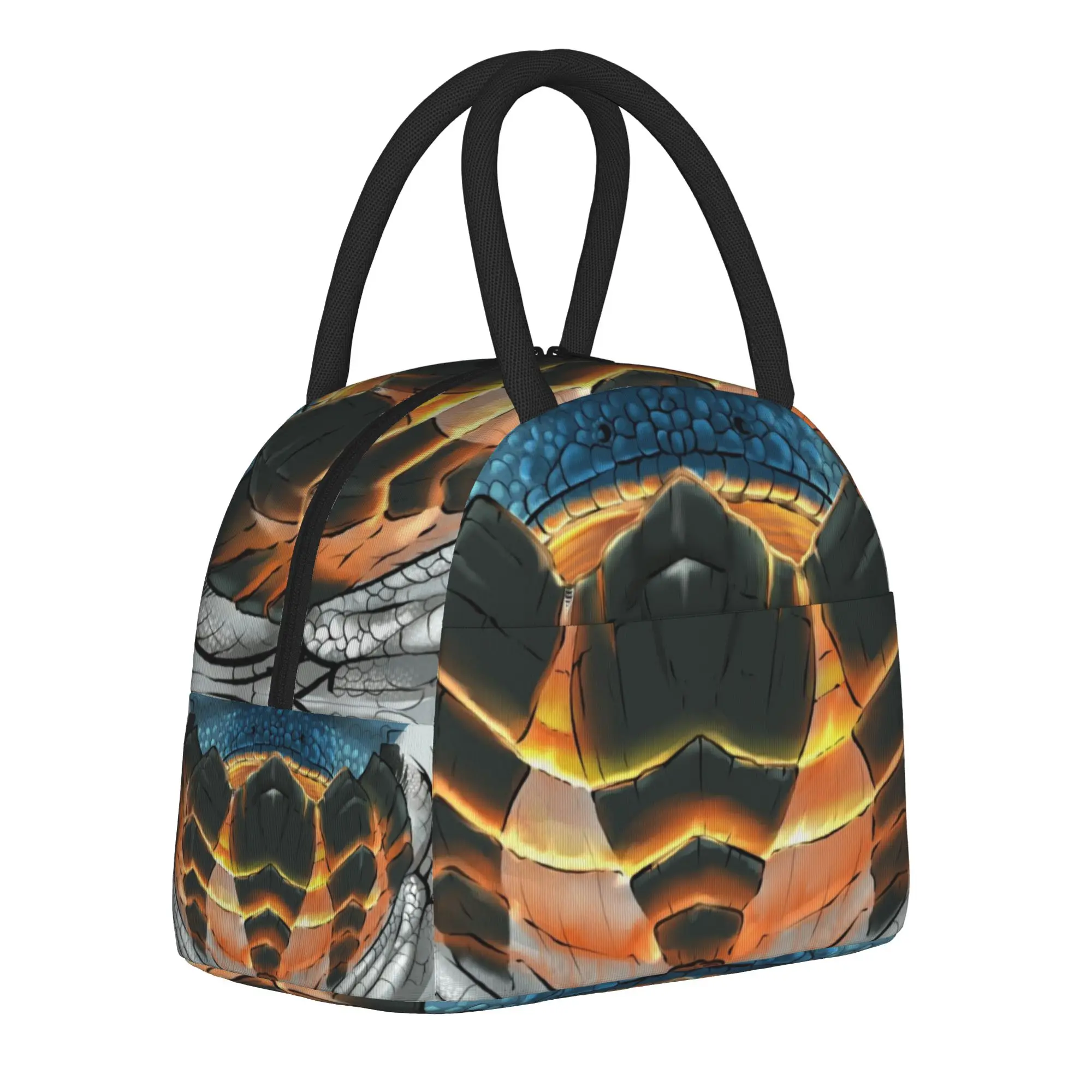 Dodogama Monster Hunter World Insulated Lunch Bag Cooler Bag Meal Container Kanji MHW Tote Lunch Box Food Handbags Work  Picnic