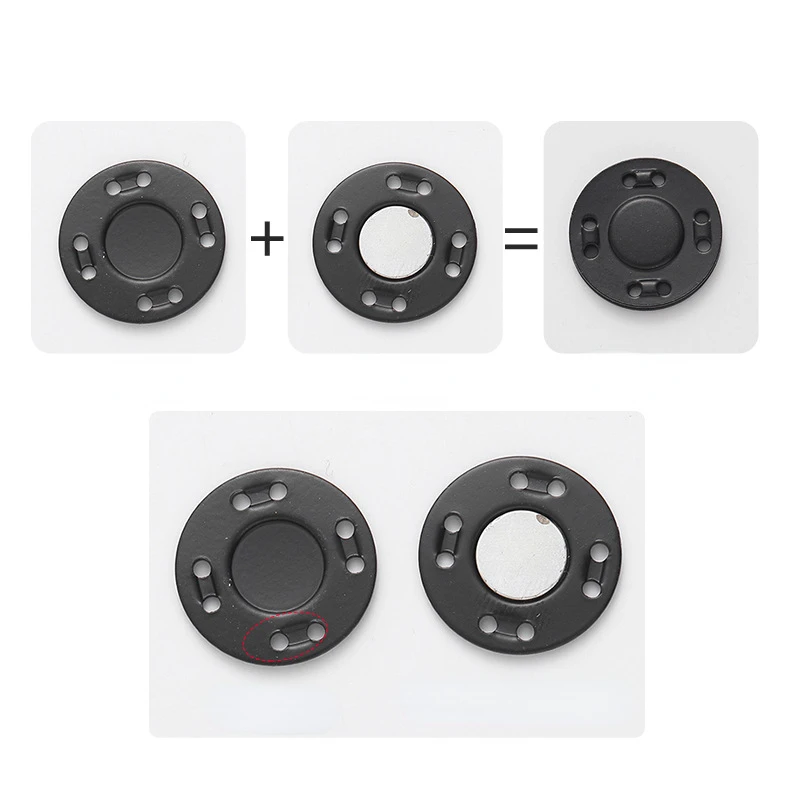 12.5/21/25mm Magnetic Clothing Invisible Magnet Buttons Snaps Fasteners Buttons for DIY Clothing Bag Overcoat Sewing Supplies