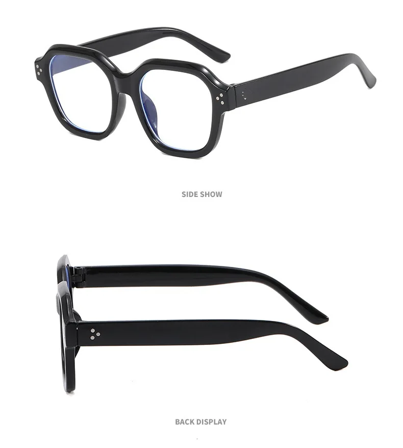 Unisex Retro Blaulichtfilter-Brille Computerbrille Modisches Anti-Blaulicht Quadratisches Brillengestell für Büro Damen Herren – Detail 8
