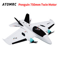 ATOMRC Penguin Fixed Wing Twin Motor 750mm Wingspan FPV Aircraft RC Airplane KIT PNP Outdoor Model Toys Flying Wing for RC Drone