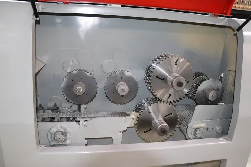 Serra circular automática multi-lâmina, componente de motor central de estilo horizontal, nova condição, corte de madeira, carpintaria