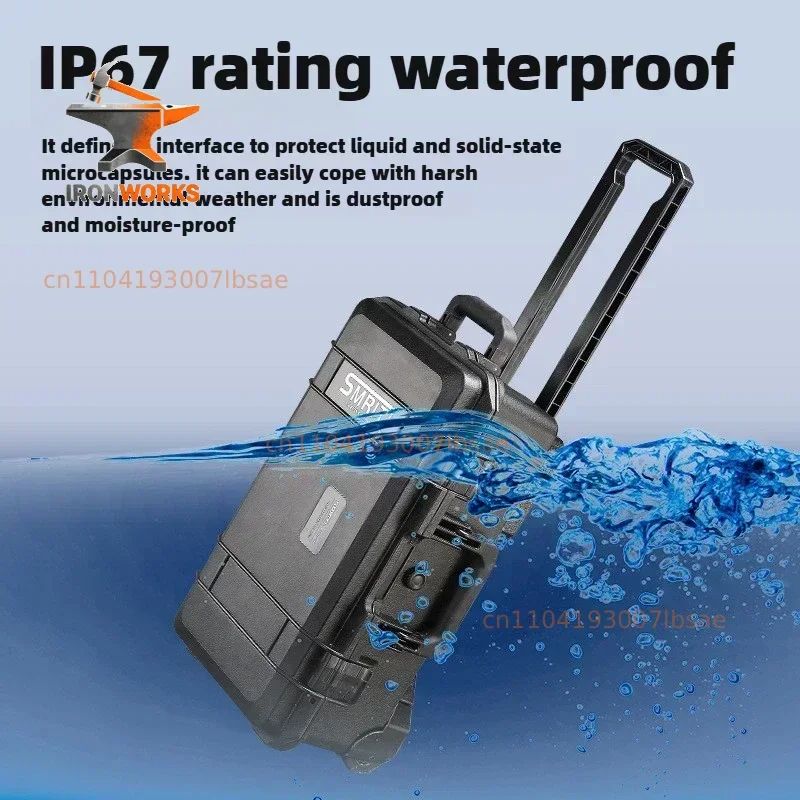 Professional Tool Case Waterproof with Wheels Hard Toolbox Storage Electrician Accessories Organizer Box Precision Instrument
