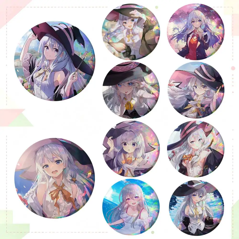 Wandering Witch Anime Girl Elaina Round Badges Can Be Used To Decorate Clothes And Backpack Pins