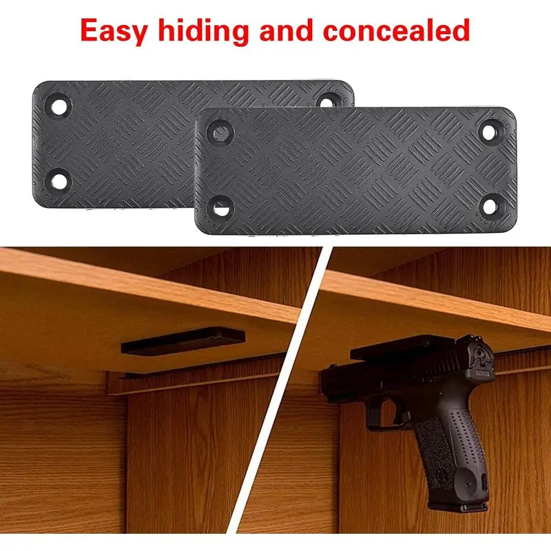 Black 36-Pound-Bearing Magnetic Gun Holster with Rubber Coating, Suitable for Pistols, Shotguns, Rifles, and Revolvers. Universa image 5