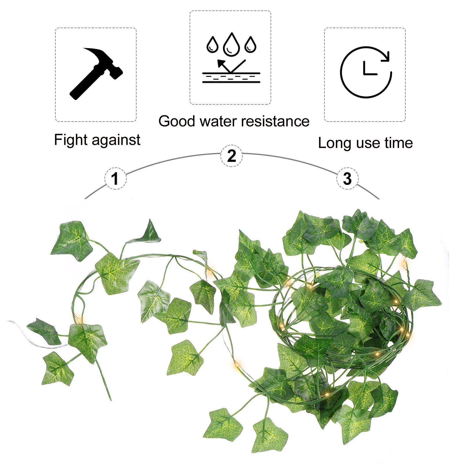 

Plastic Vines Light String Artificial Garland Decorative Lamp String Rattan Garden Garden Decorative Light Outdoor