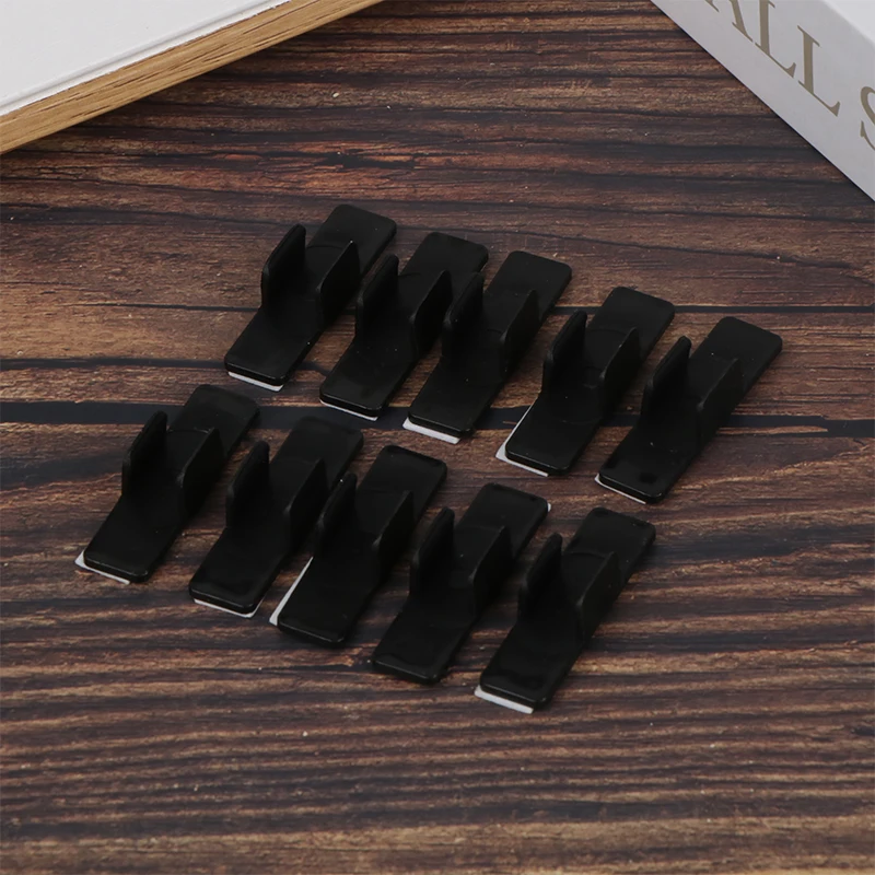 10 Stuks Zelfklevende Penhouder Potlood Plastic Clip Houder Desktop Vaste Pen Geval Voor Notebook Stylus Potlood Clip Houder