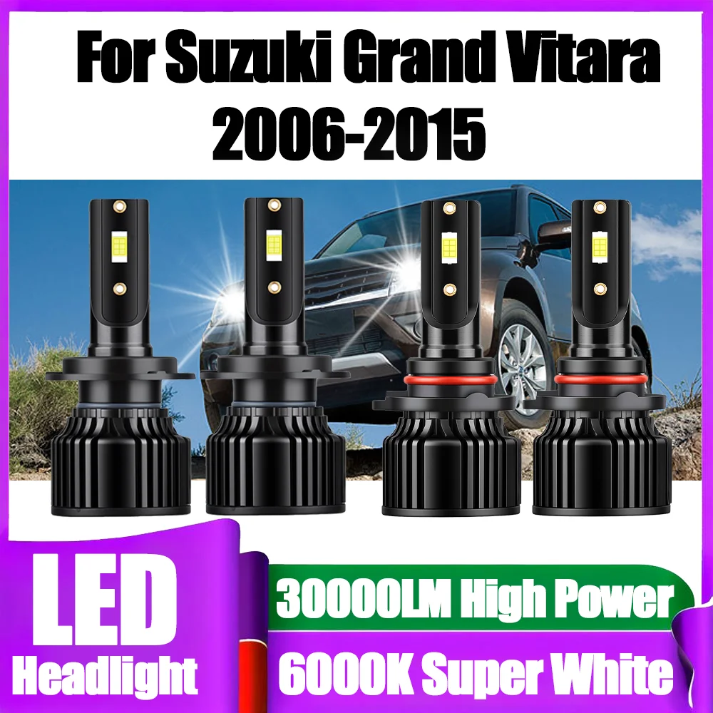 

H7 9005 High Low Beam LED Car Headlight 30000LM High Power 6000K White Headlamp CSP Chips 12V For Suzuki Grand Vitara 2006-2015