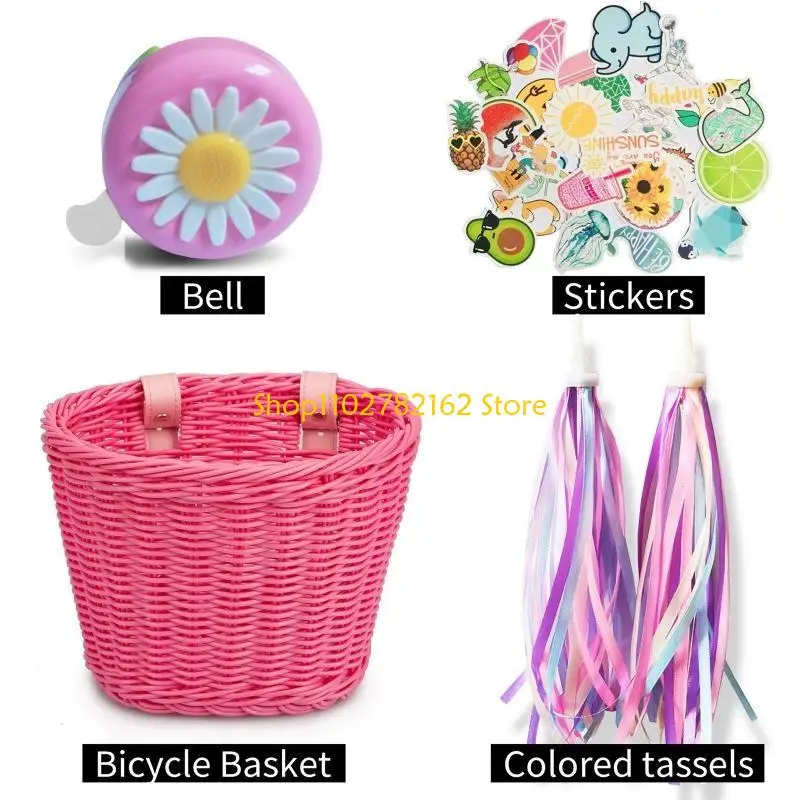 547B Boys Girls Basket Front Handlebar Children Basket Children Gift
