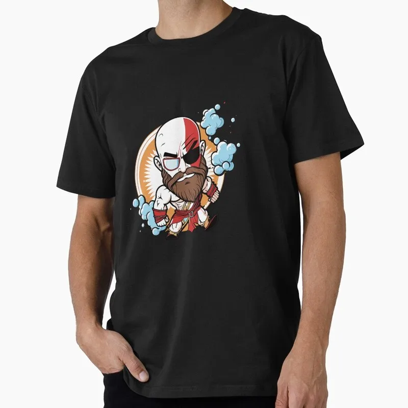 God of War Kratos T Shirt 0911 Men's Gaming Graphic Tee Spartan Warrior Ragnarok Streetwear Short Sleeve Unisex Gamer Gift Tops