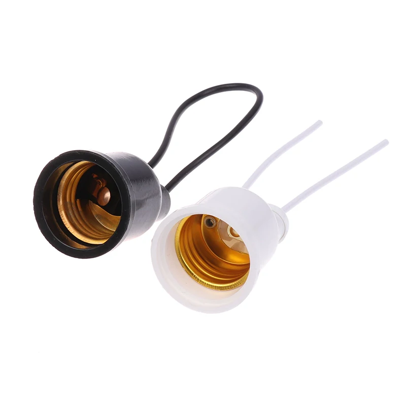 TS1/5PCS E27 Waterproof Copper Wire Light Bulb Socket Lamp Holder Base With Wire Outdoor Lighting Grow Plant Light Lampholder