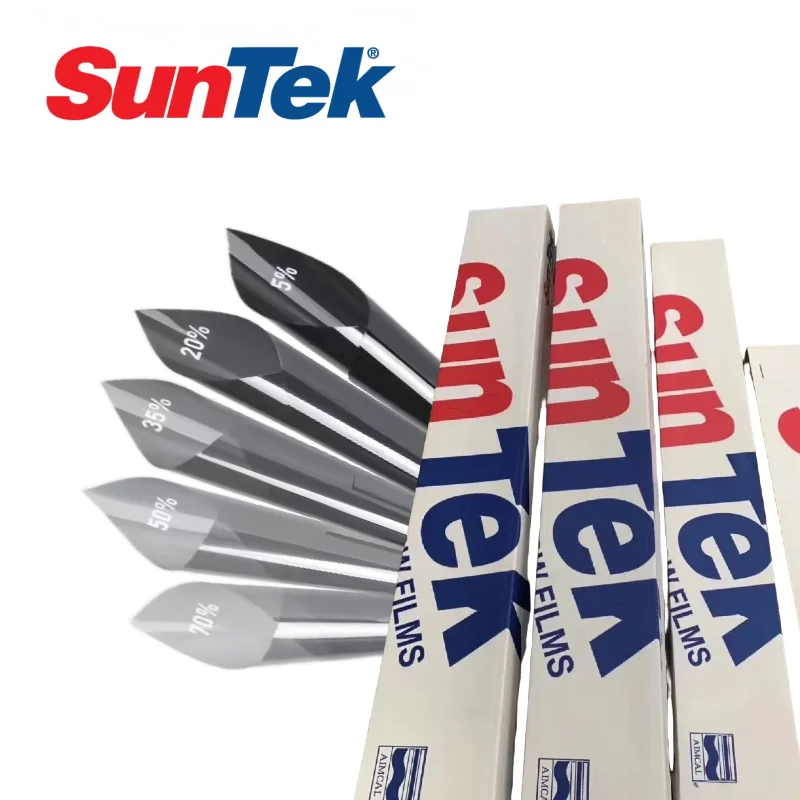 Suntek 75% VLT CrystalClear السيراميك للزجاج المعماري والنوافذ السكنية والزجاج التلقائي IRR99% درع الحرارة النقية البصرية