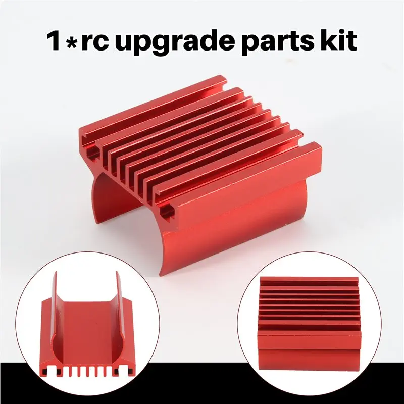 FBIL-Aluminum 180 Motor Heat Sink For 1/18 RC Crawler TRX4M Upgrade,Red