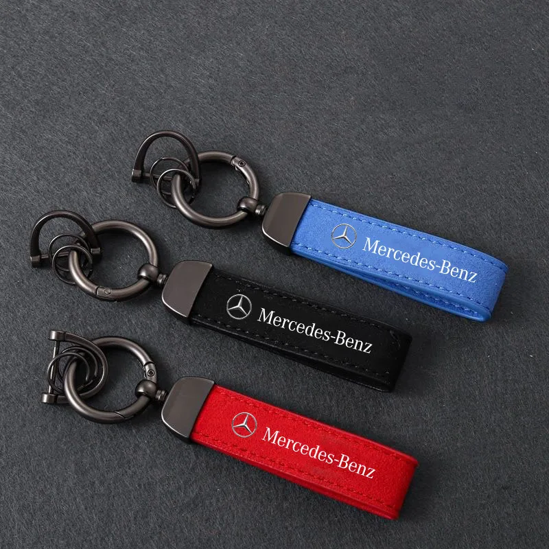 

Suede Kaychain Car Key Ring Holder Pendent High-end Gifts For Mercedes benz W203 W204 W205 W210 W211 W212 W463 W464 W164 W176 ML