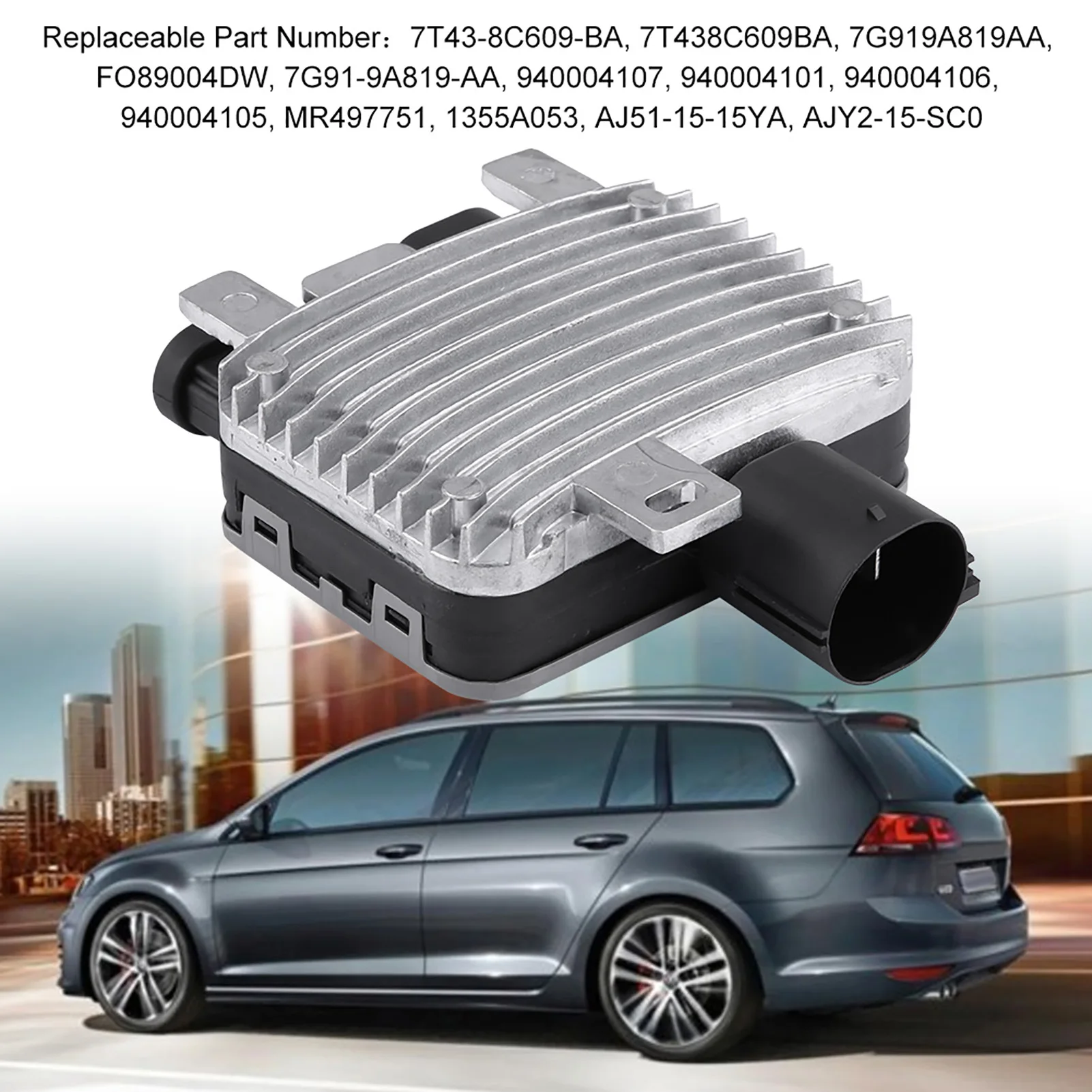 

Engine Radiator Cooling Fan Control Module Compatible with Ford Galaxy Edge S-MAX Mondeo/Lincoln MKZ/Land Rover LR2/Range Rover