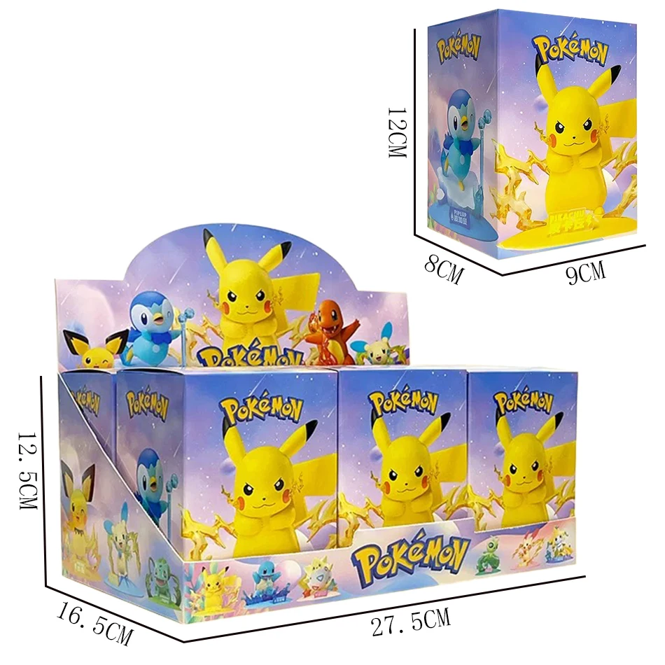 البوكيمون سلسلة صندوق أعمى بيكاتشو Mewtwo شخصيات كرتونية الحلي الدمى Gardevoir Sylveon نموذج المشجعين سطح المكتب سيارة هدية الكريسماس