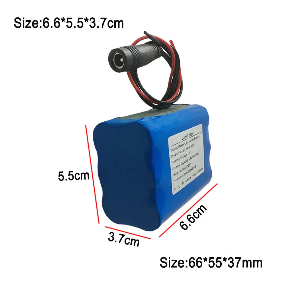 3S2P 12V 6800mAh Lithium Battery Pack, Suitable For Projector, Speaker, And Wireless Monitoring Battery Replacement