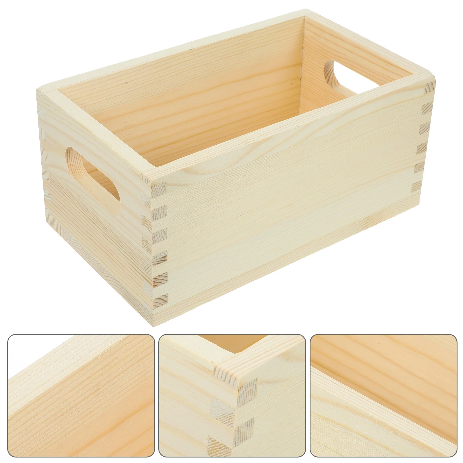 

Wooden Storage Box Kitchen Organizer Cutlery Drawer Tray Utensil Holder Multifunctional Wooden Box for Countertop Organization
