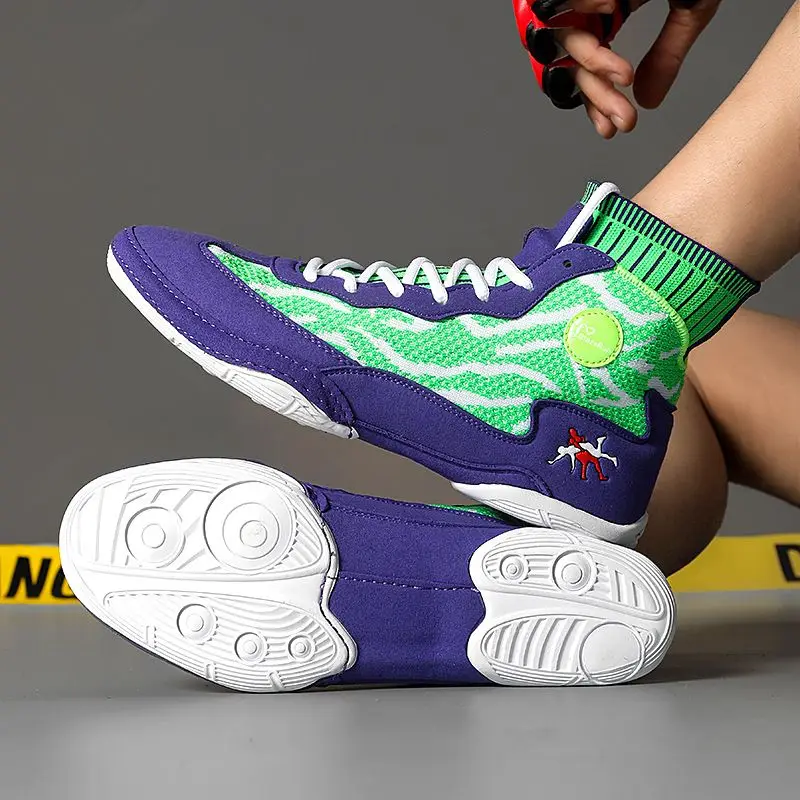 Fashion multi-color non-slip wear-resistant wrestling shoes men and women's fitness training boxing shoes new high-quality spor