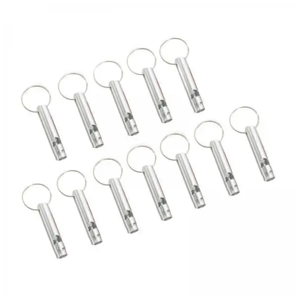 Emergency Outdoor Whistle Aluminum Alloy Very Loud Signal Portable Keychain Style for Trekking and Travel