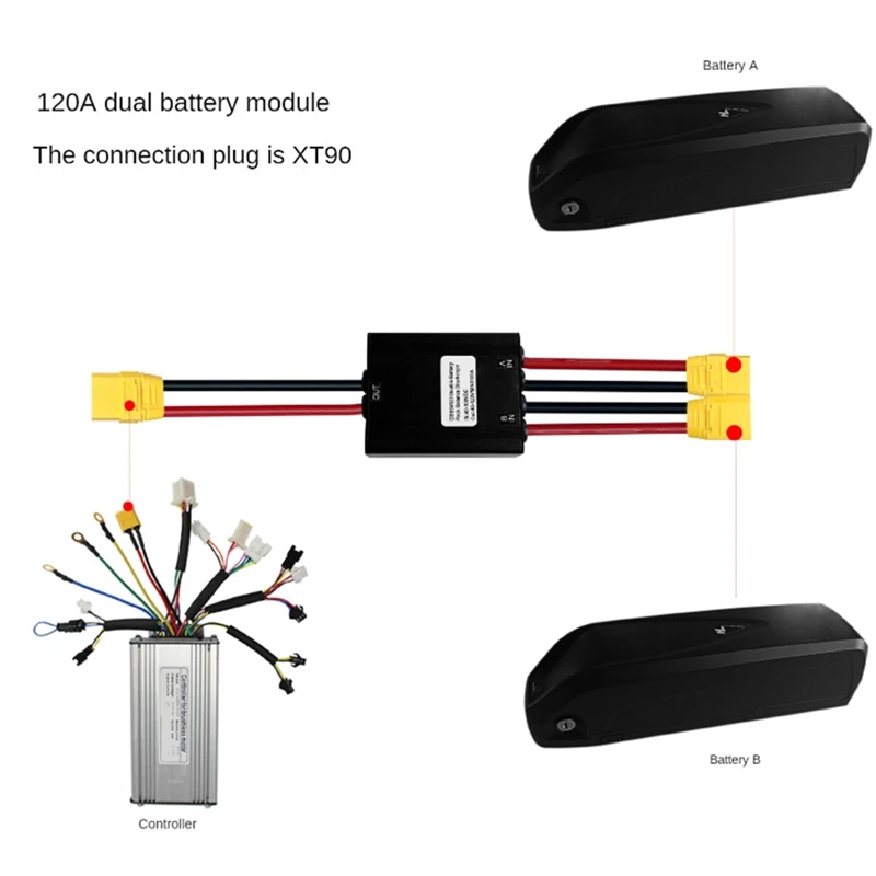 Mountain Bike Lithium Battery Modification Replacement 20V 72V 60A High-Power Dual Battery Module XT90