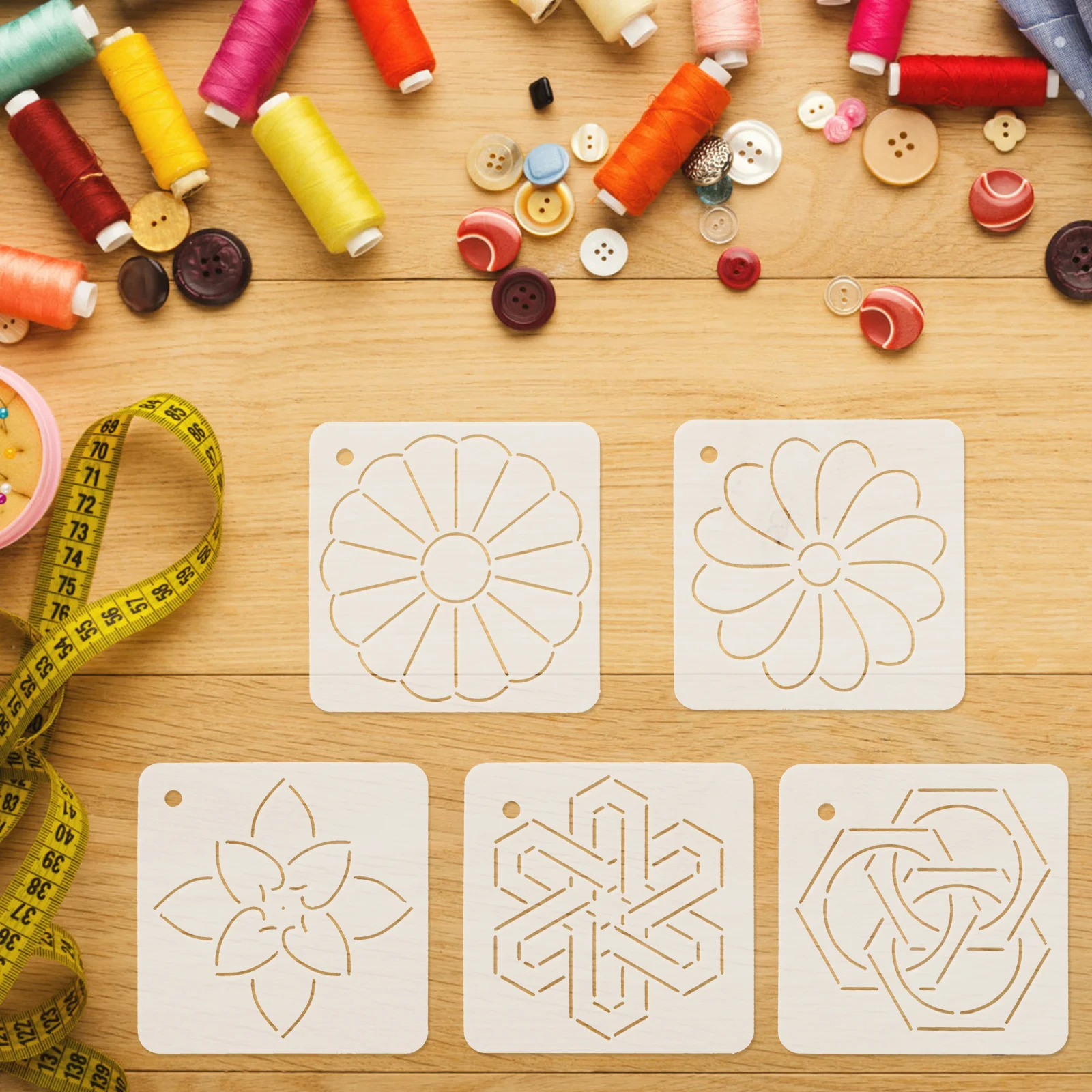 6 قطعة قالب التطريز ساشيكو الاكريليك Diy بها بنفسك أداة الخياطة لخياطة اللحف المشاريع الحرفية خليط قالب الخياطة