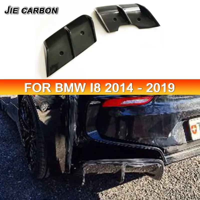 

For I8 Carbon fiber Rear Diffuser Bumper Splitter Lip Spoiler Racing Car Styling For BMW I8 2014 2015 2016 2017 2018 2019