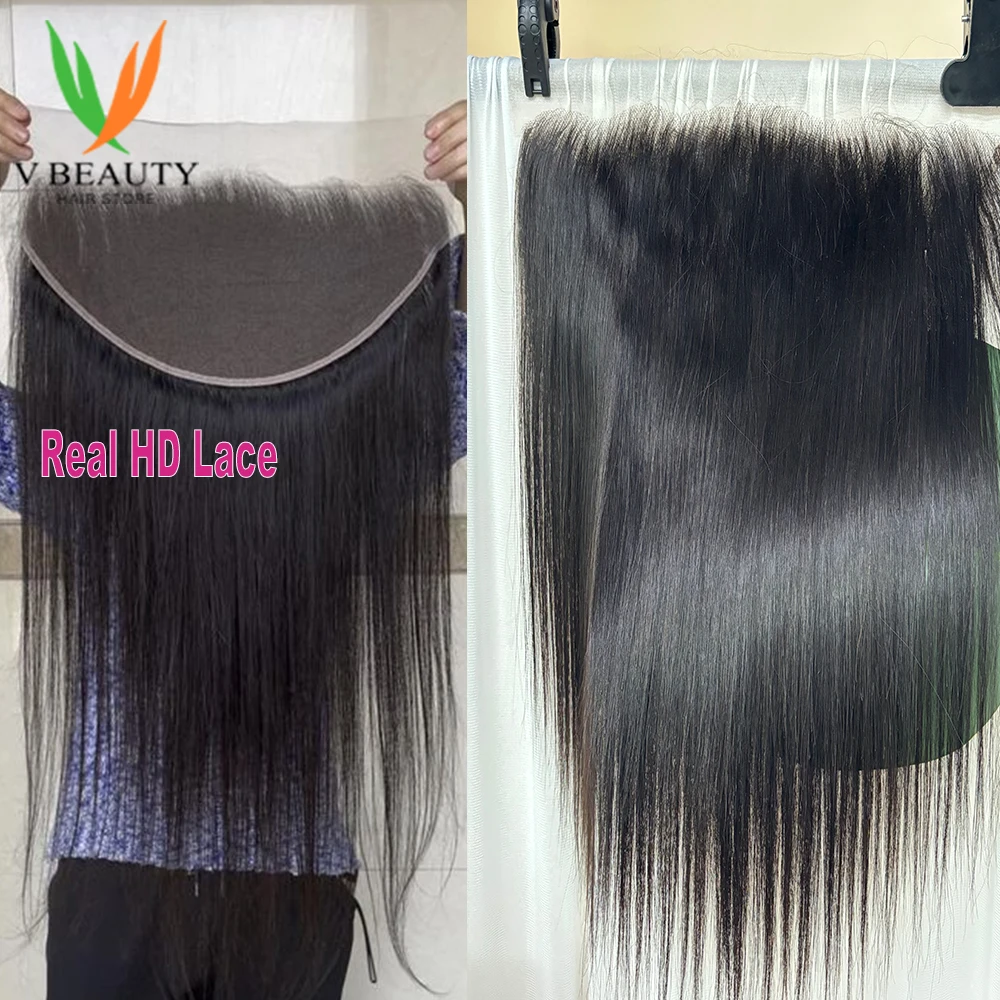 13x4 Human Hair Lace Frontal Only HD Transparent Lace 2x6 13x6 5x5 Lace Closure 20 Inch Human Hair Vietnamese Straight for Women