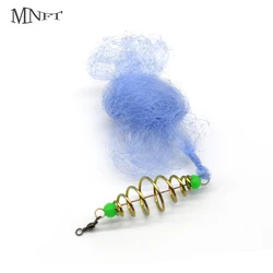 MNFT 3Pcs Copper Spring Fishing Mesh Net with Luminous Beads Fishing Tackle (3-14 Mesh)
