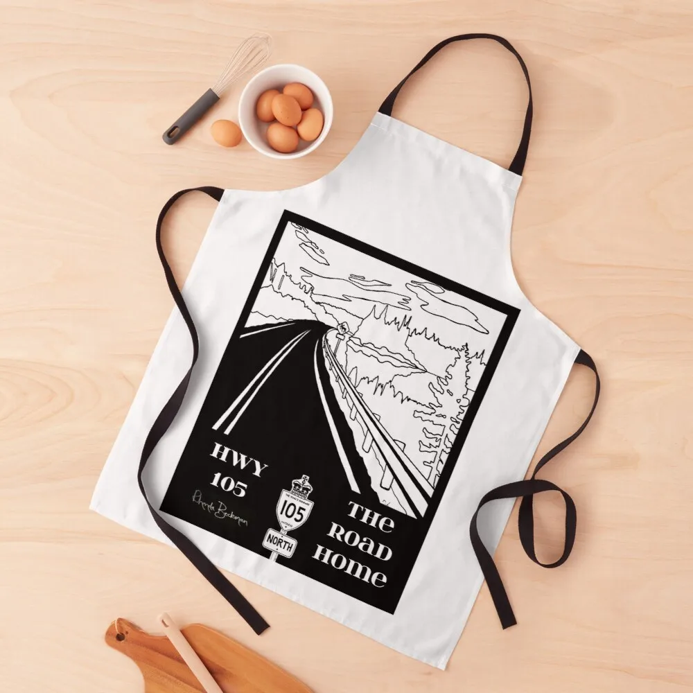 

Highway 105 #1 vertical format Apron Kitchen aprons dress apron