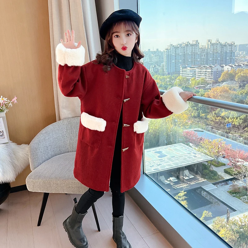 

Children Autumn Winter Down Coat 2023 New Fashion Girl Clothing Kids Thicken warm Outerwear Coat for 4-16 Years