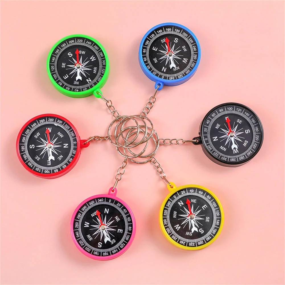 Children Mini Compasses Keychain Unique Design Fashionable Key Chains Accessories For School