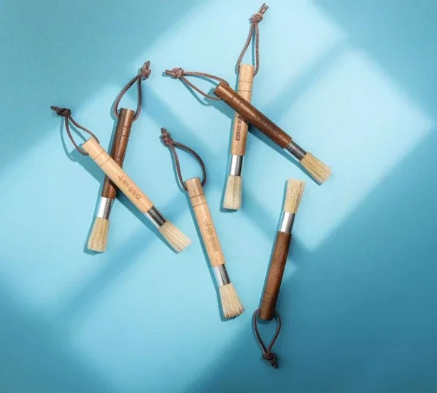 

Bomber MHW solid wood brush, pig mane grinder, powder residue cleaning brush, coffee bar counter, Mehdi EK43