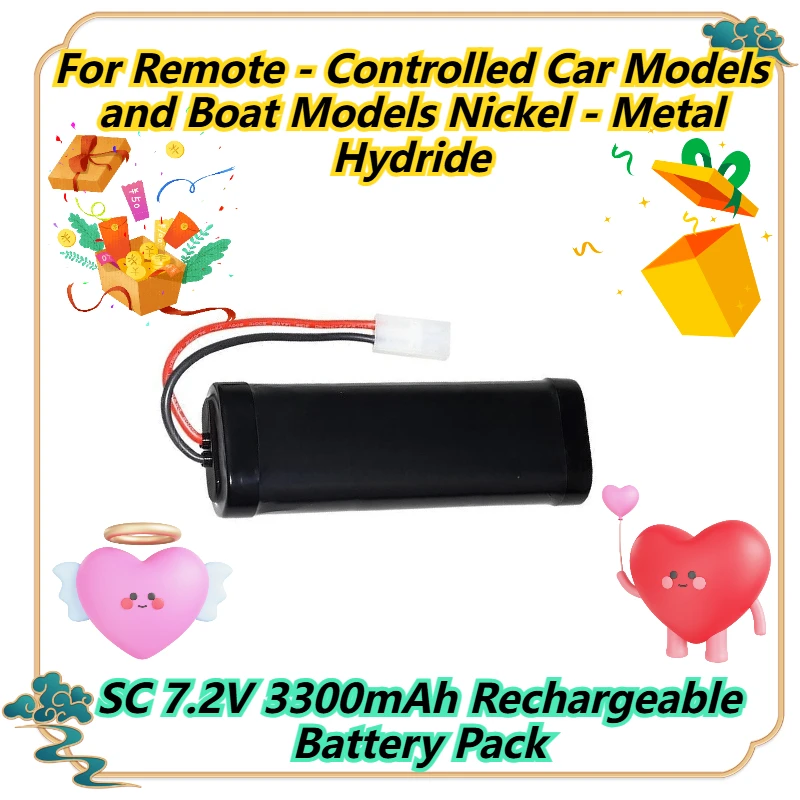 

SC 7.2V 3300mAh Rechargeable Battery Pack For Remote - Controlled Car Models and Boat Models Nickel - Metal Hydride