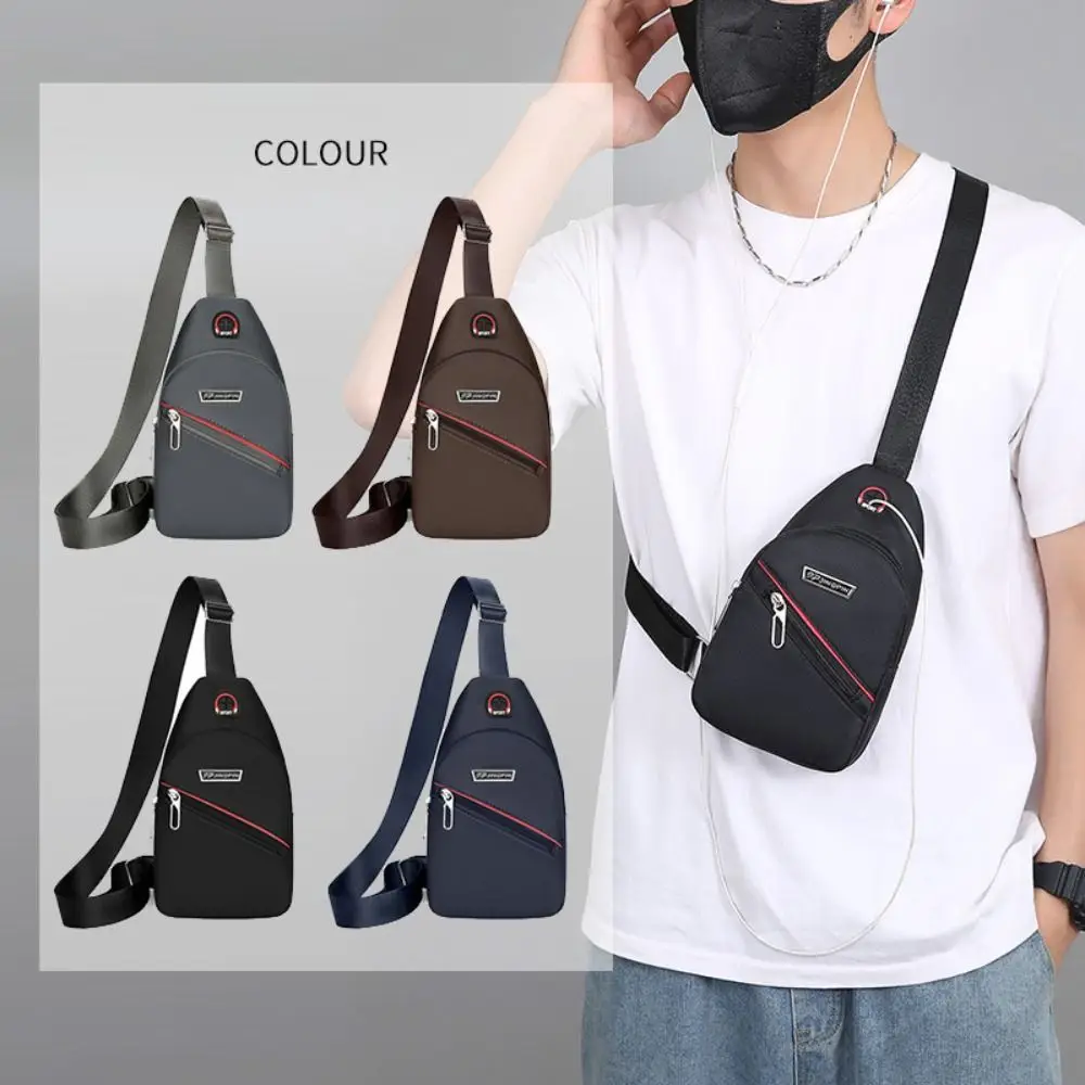 Oxford Cloth Chest Bag Waterproof Fabric Adjustable Strap Crossbody Bag Compact Design Ultra Lightweight Sling Pack