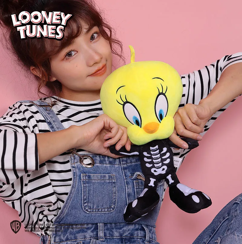 Presente de Halloween Esqueleto Tweety Pelúcia Looney Tunes Daffy Boneca de Pelúcia Brinquedo Plushie Conjunto de Presente para Crianças