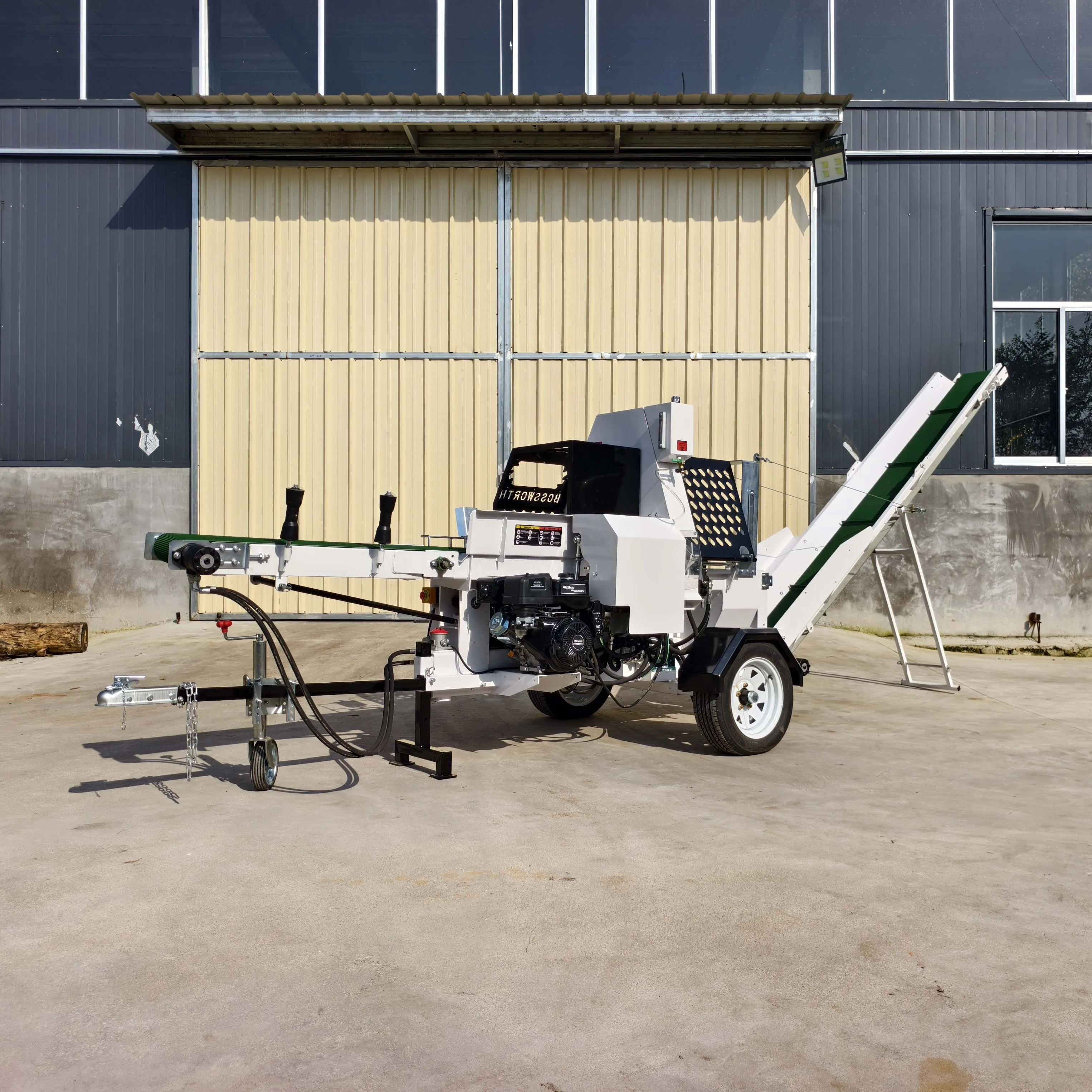 Automatic Hydraulic Firewood Processor 20 Ton Heavy Multi-Function Wood Processor with CE Certificate Approved