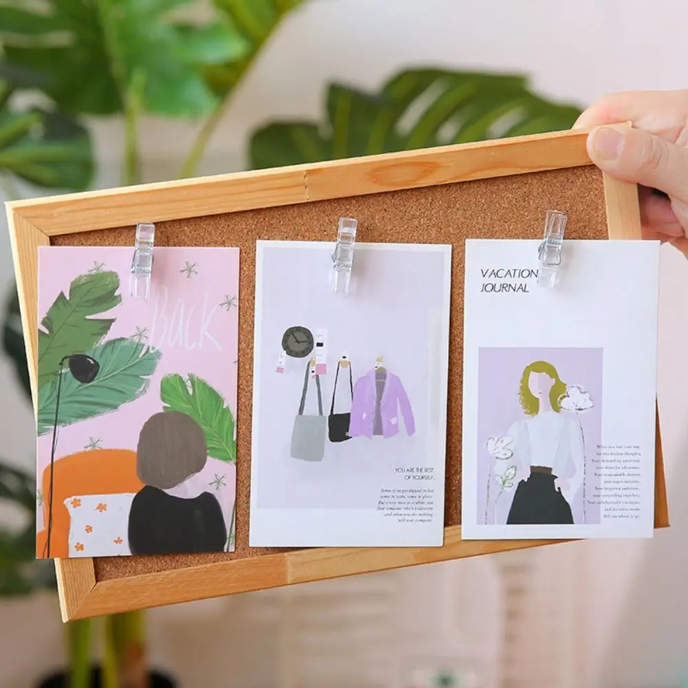 20 قطعة/صندوق مشبك شفاف صغير دبابيس ضغط البلاستيك الإبداعي الإبهام المسامير قابلة لإعادة الاستخدام دبابيس دفع مريحة مع مقاطع علامات الحائط