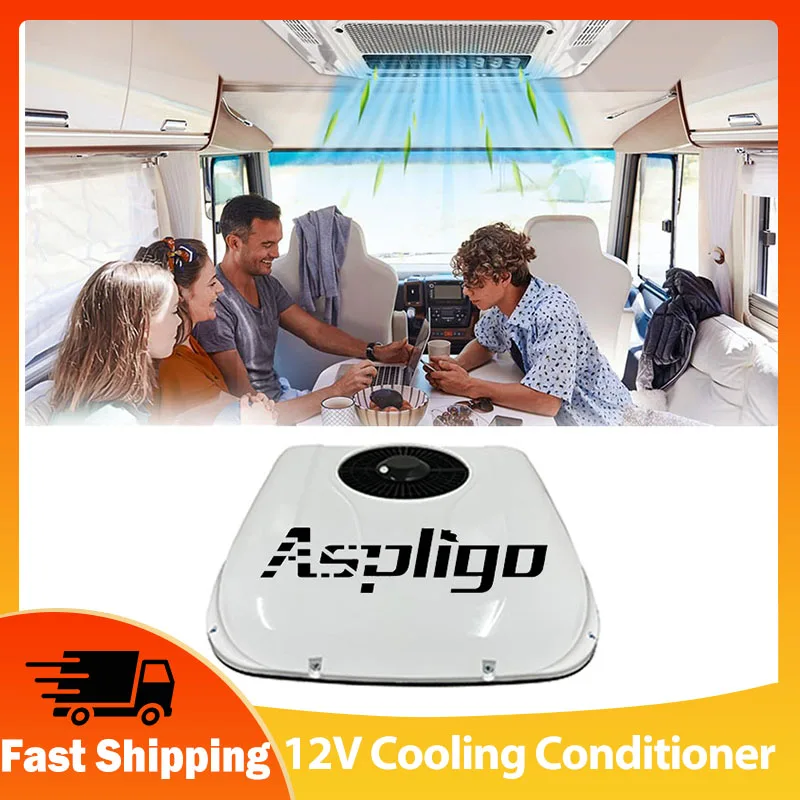 Aspligo Electric RV Air Conditioner 12V Car Parking Rooftop Air Conditioning 24V For SUV Motorhome Truck Camper Van Caravans