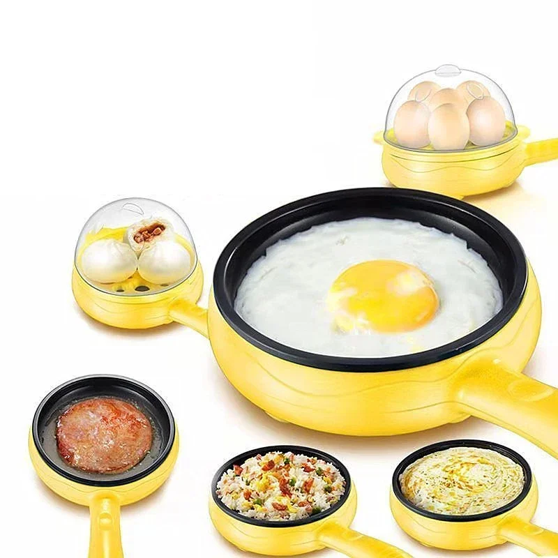 Frying Pan 1PC Frying Sautéing Cooking Multifunctional All-in-One Double Deck Mini Electric Fry Egg Cooker Breakfast Machine