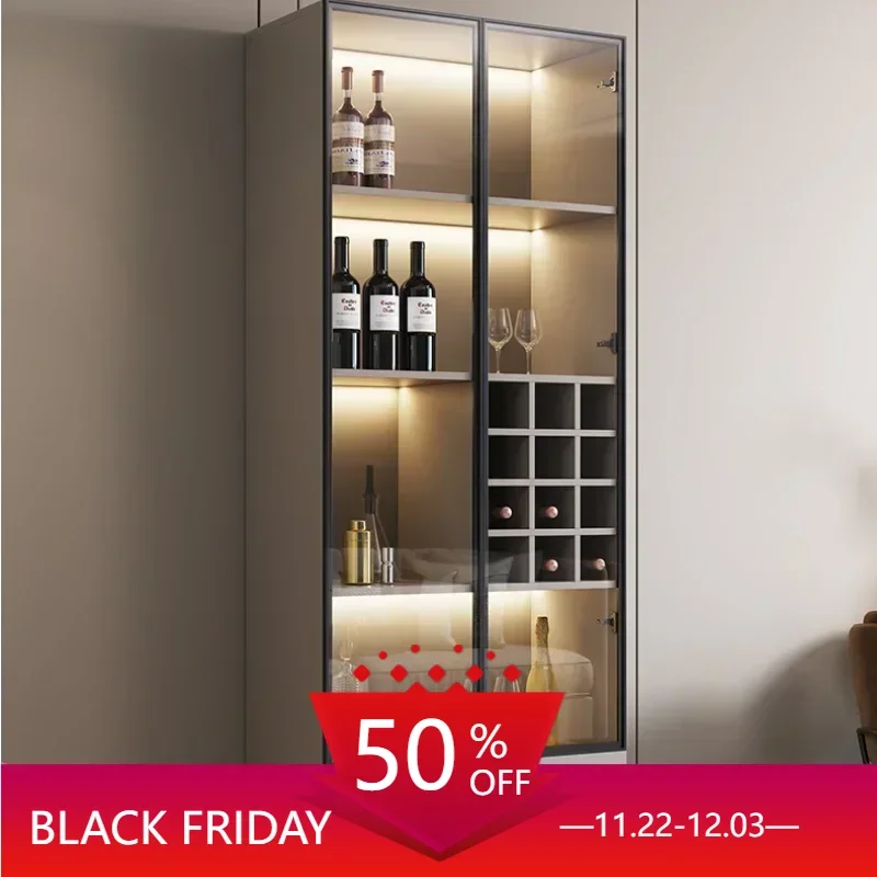 Display Glass Wine Cabinets Living Room Home Restaurant Wooden Luxury Simplicity Meuble Vin Bar Wine Cabinets Furniture QF50JG