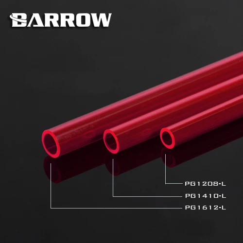 2 sztuk/partia Barrow PETG twarde rury ID8mm/od12mm-id10mm/od14mm-id12mm/OD16mm długość 50cm PETG rury/chłodzenie wodą blok rury