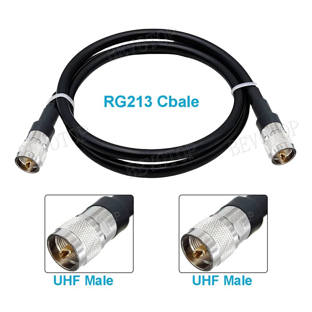RG213Cable PL259 UHF Type UHF Male to Female 50Ohm Low Loss Pigtail Extension Jumper for CB Radio Ham Radio FM Transmitter
